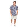 Bewley & Ritch Mens Arecas Palm Print Polyester Short-Sleeved Shirt