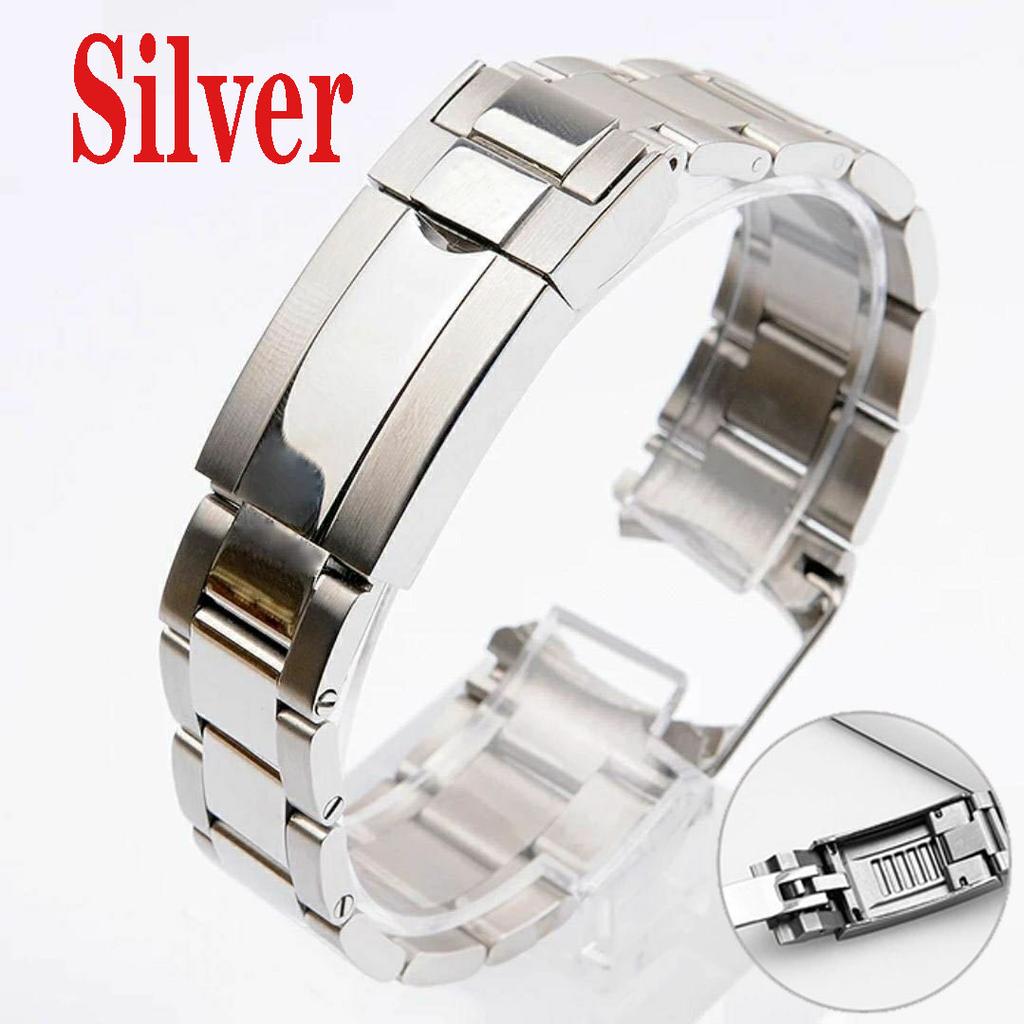 Watch Band For Rolex Daytona Submariner Watch Strap NH35 NH36 Glide Lock Clasp 904L Solid Stainless Steel Bracelet 20MM 21MM