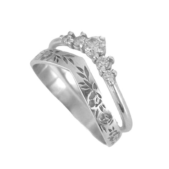 

Отличный женский комплект обручей из полированной нержавеющей стали, стабильный US 8 серебряный