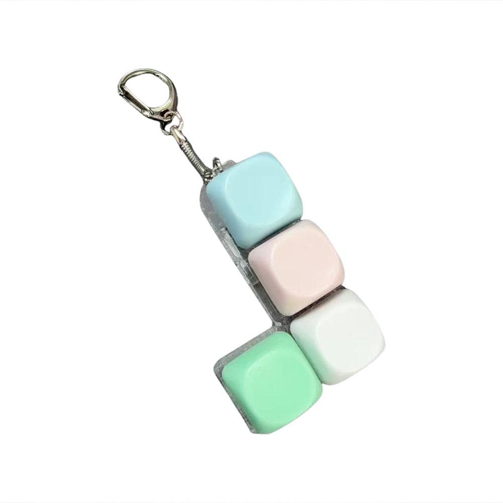 Tastenkappen Fidget Schlüsselanhänger 4 Tasten Clicker Spielzeug Anhänger Entspannende Finger Tastaturkappe für Erwachsene & Kinder