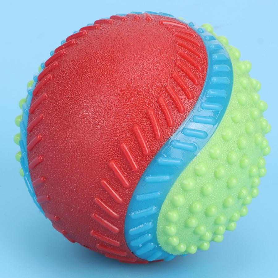 Pet Dogs Rubber Elastic Ball Chew Teeth Grinding Safe Training Interactive Chew Pet Rubber Ball For Dog Teeth Cleaning