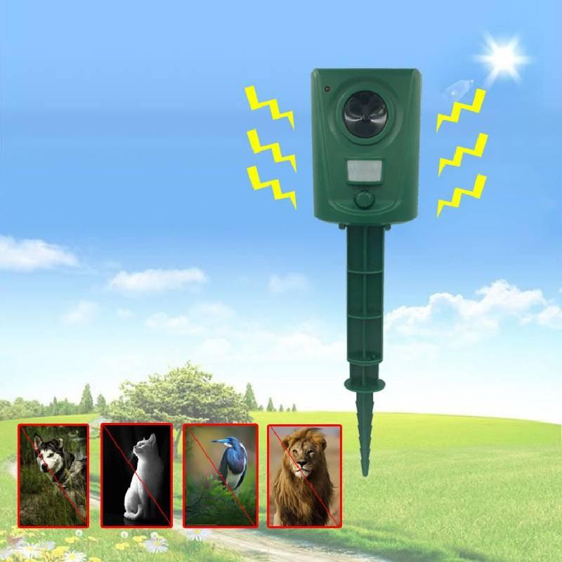 Ultrasonic Cat Battery Dog Repellent Fox Pest Scarer Deterrent Supplies Garden