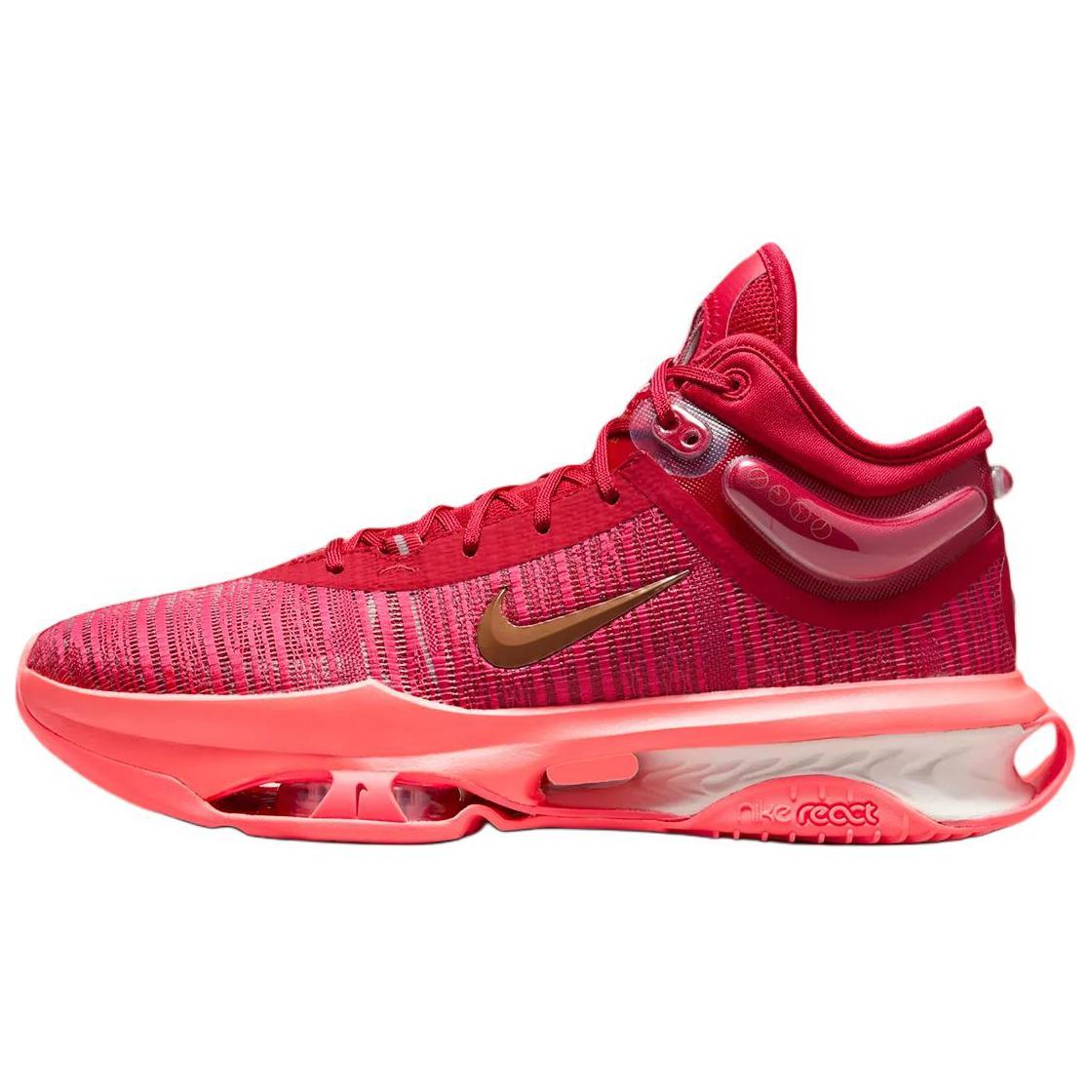 

Nike AIR ZOOM GT JUMP 2 Anti Slip Wear Resistant Mid Top Basketball Shoes Unisex Red 43