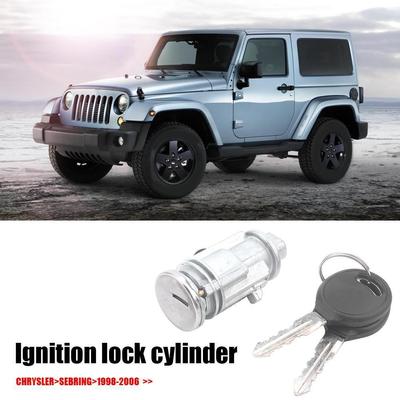 Zündschalter Zylinder mit 2 nicht-elektronischen Schlüsseln 5003843AB für Chrysler 300 Sebring Dodge Jeep Cherokee