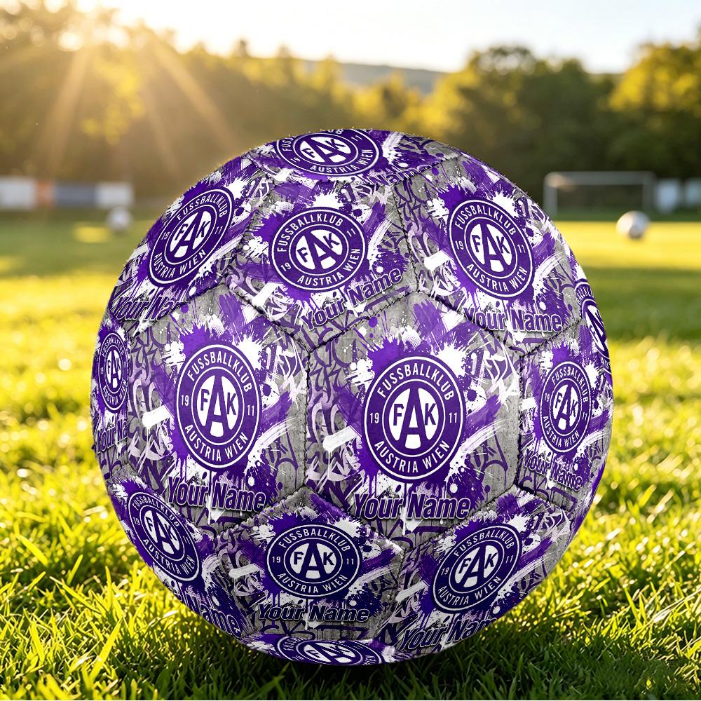 Personalized Size 5 Football Austria Wien FC Pattern Outdoor Game Sports Ball Gift