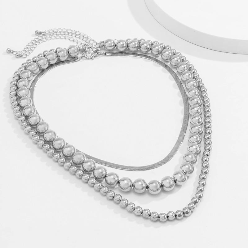 

Meier Elegant flat snake clavicle necklace women s retro punk style handmade beaded necklace