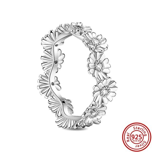 925 Sterling Silver Rings Feather Heart Pavé Sparkling CZ Round Lucky Rings for Women Charms Jewelry