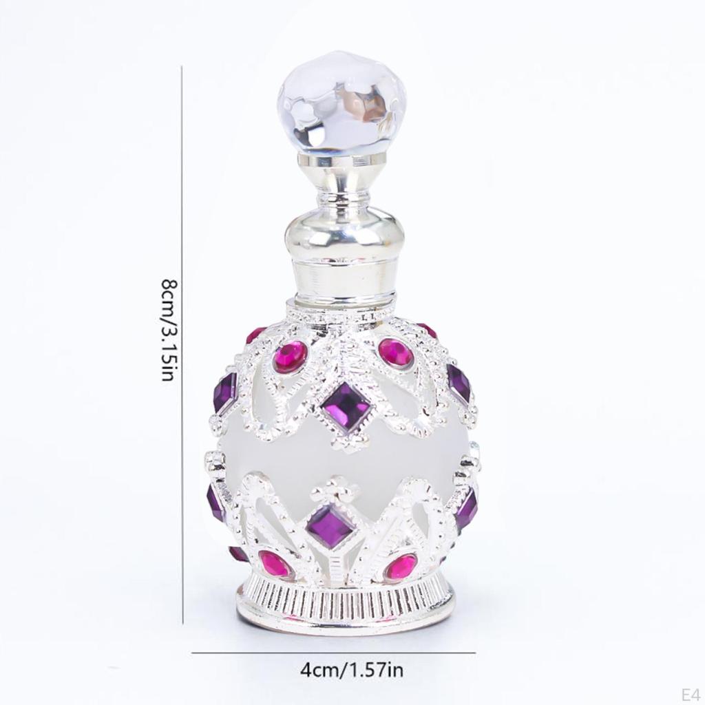 Empty Perfume Bottle, Luxury Gift, Multipurpose Decorative Jar, Essential Oil Container, Vintage