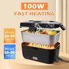 ElectricLunchBoxHeatedFoodWarmer 100W Heating Lunchbox for Adults 1.8L Portable Food Heater for Work Car 12V 24V 110230V Lonche