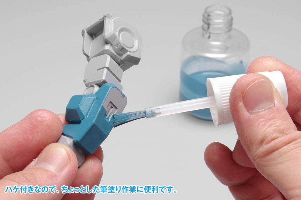 Wave Finish Products Series Plastic Bottle with Thick Painting Tool for Plastic Brush, Bottle/Large Brush, Models, OF-066