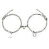 Magnetic Heart Couple Bracelets Set – Matching Charm Distance Chain Bracelets for Lovers & Best Friends