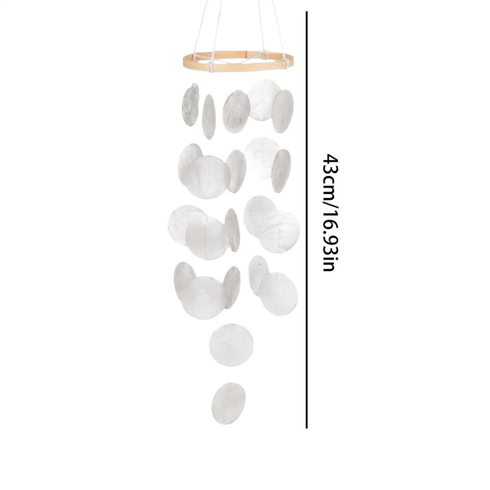

Shell Wind Chimes For Outside Garden Coastal Windchime Hangable Ornament Boho Soothing Sounds For Wife Girls Beach Home Indoor белый