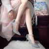 High-heeled Women's New Crystal Shuohuo Wedding Shoes for Brides