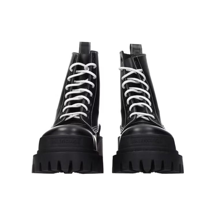 Balenciaga Strike Lace Up Boots 'Black' Women's 590974WA9641070