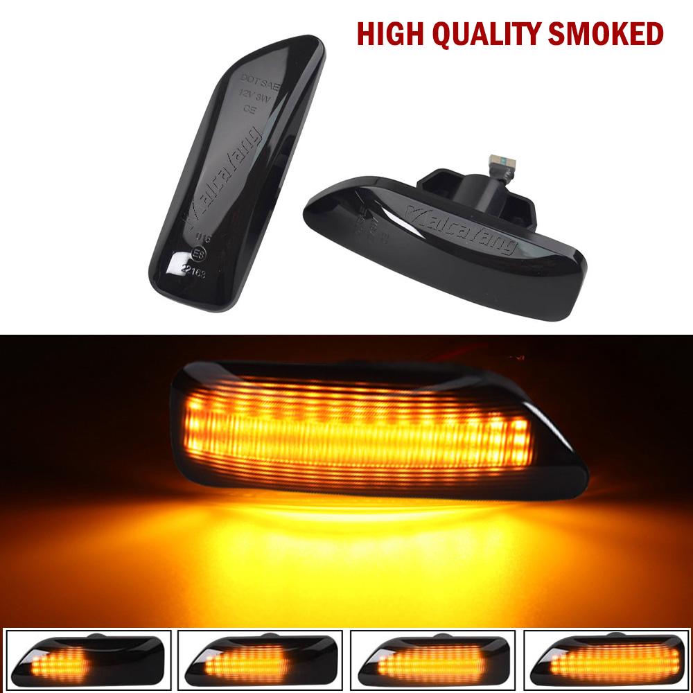 For Volvo XC90 MK1 XC70 V70 MK2 S60 S80 1999-2006 2Pieces Car Led Dynamic Blinker Turn Signal Light Side Marker Indicator Lamp