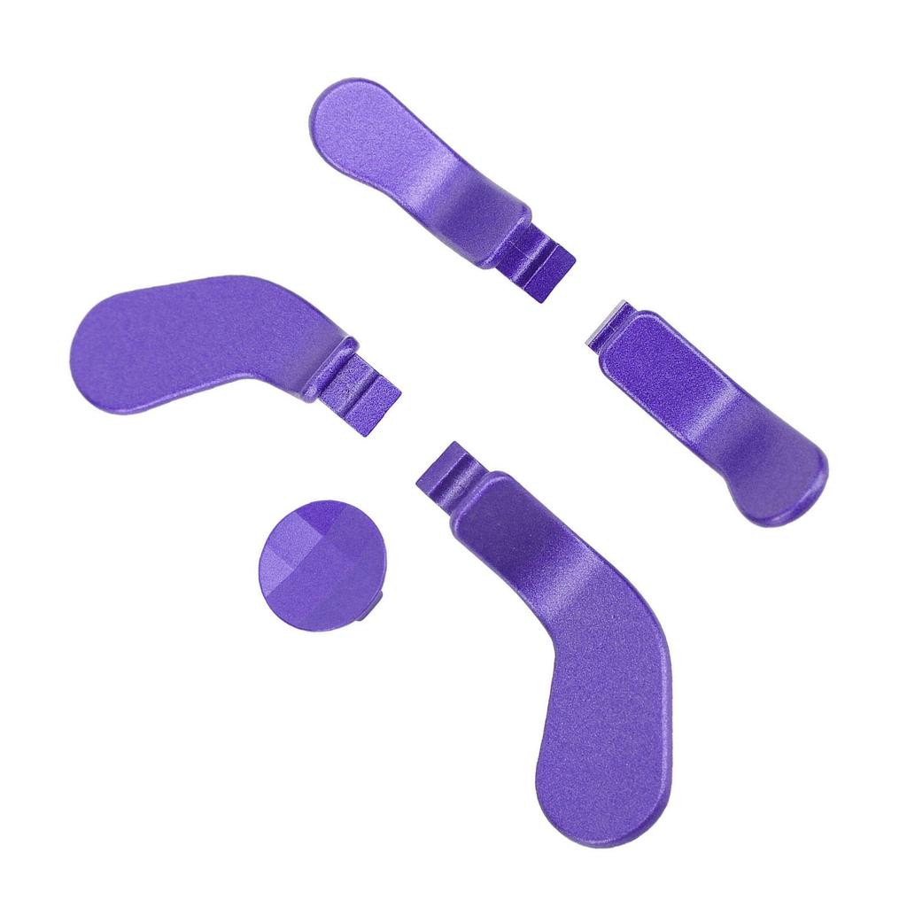 Game Controller Paddles 4 Stainless Steel Thumb Sticks and 1 Direction Pad Replacement for Elite Series 2 Dark Purple