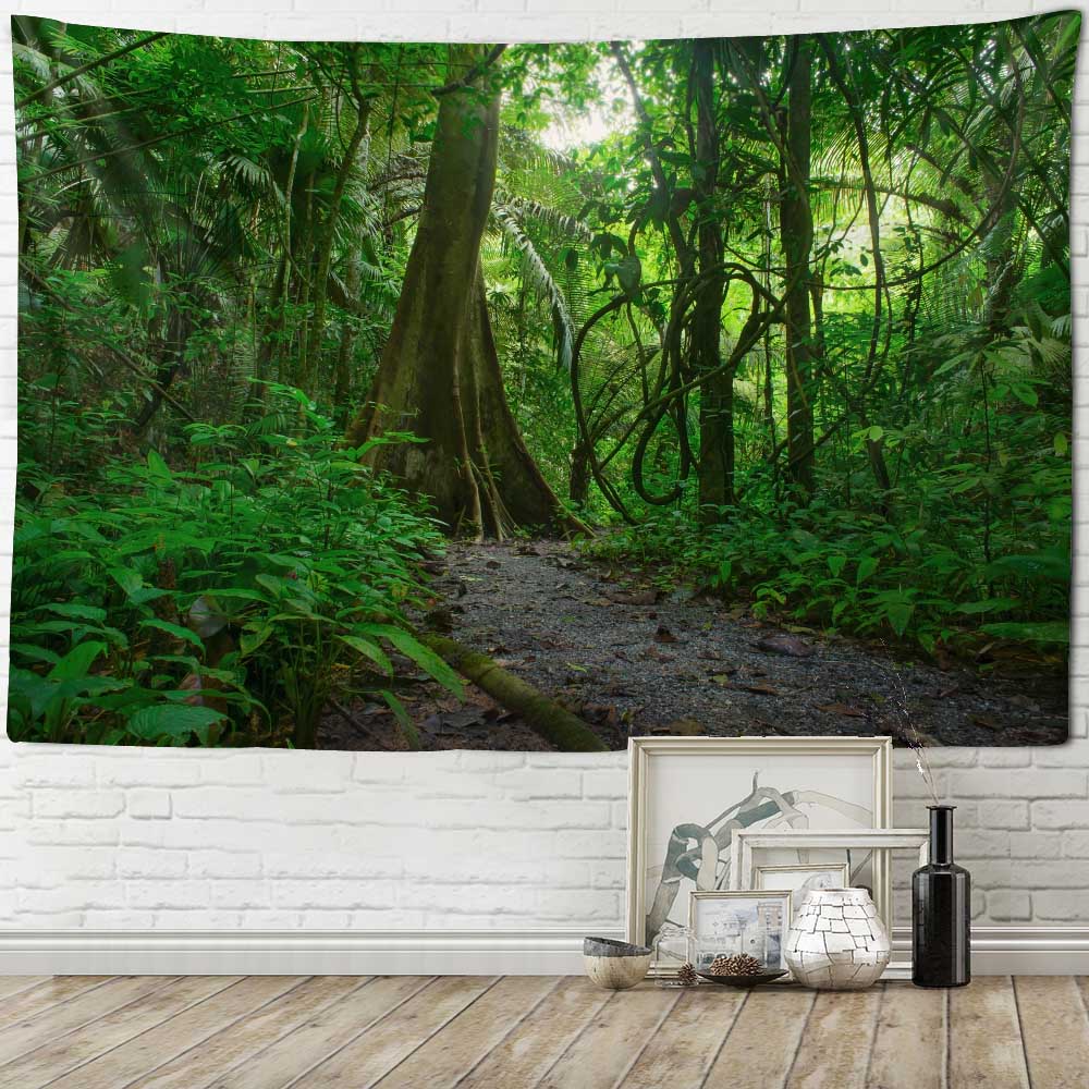 Snow Forest Print Tapestry Tropical Jungle Wall Hanging Boho Psychedelic Mandala Home Wall Decor Room Decor Yoga Mat Sofa Sheet