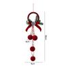 Christmas Ornament Red Velvet Christmas Tree Pendent Bowknot Elk Christmas Bells Xmas Tree Ornaments 2027 New Year Decor 7