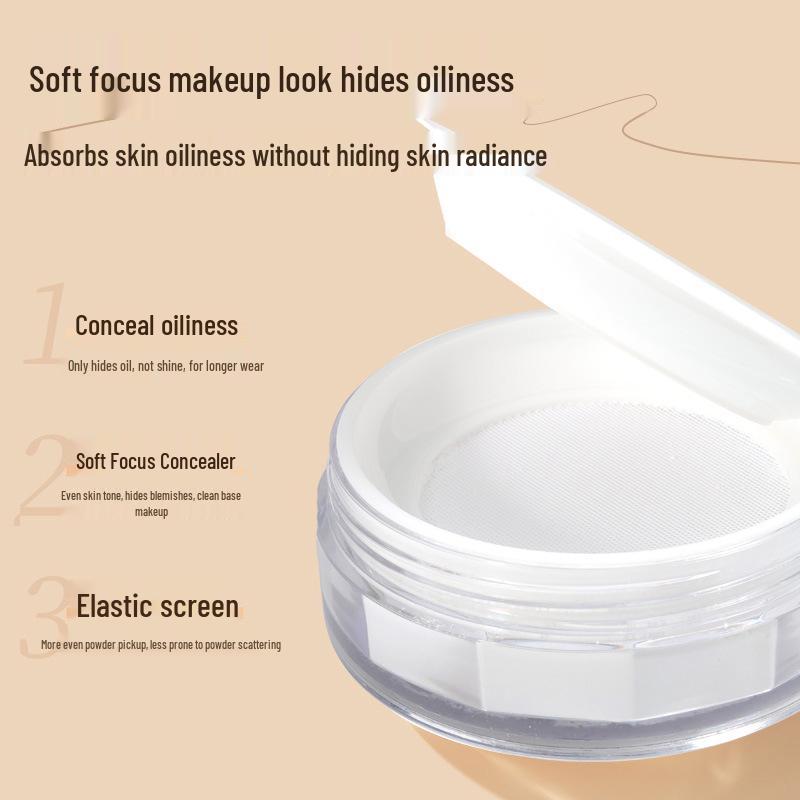 Waterproof, Sweatproof, Brightening Water-Based Loose Powder – Lightweight, Long-Lasting, Natural Matte, Non-Caking, Oil-Controlling Setting Powder