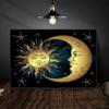 Fantastici Poster del Sole e della Luna per Soggiorno Decorazioni per la Casa Pittura su Tela Astratta Solare e Lunare Arte da Parete Cuadros Senza Cornice