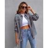 VAYLA Holes Raw-edges Denim Jacket Women Spring Autumn Shirt Style Jeancoat Casual Top Rose-Red Orange Purple Outerwear Lady Coat