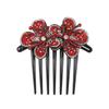 Molans Flower Crystal Hairclips Fashion Hair Maker Bun Hair Combs Plastic Shiny Hairpins for Women Hair Accessories