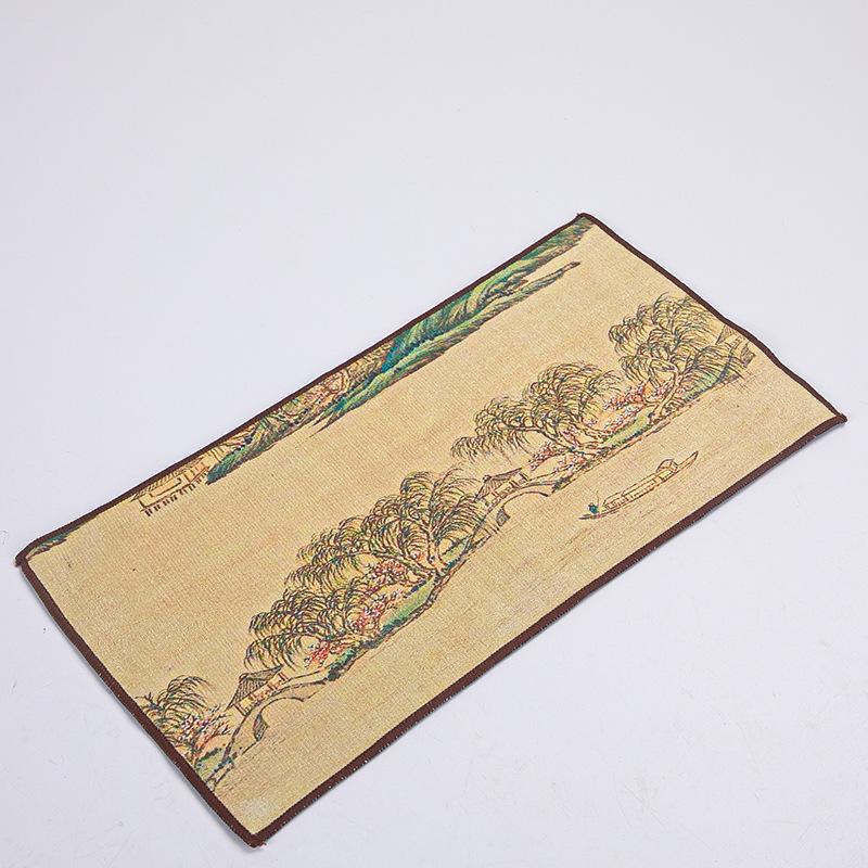 Chinese Multi-use Absorb Water Thickened Table Towel Creative Concise Style Tea Napkins Cloth Tea Ceremony Decoration New