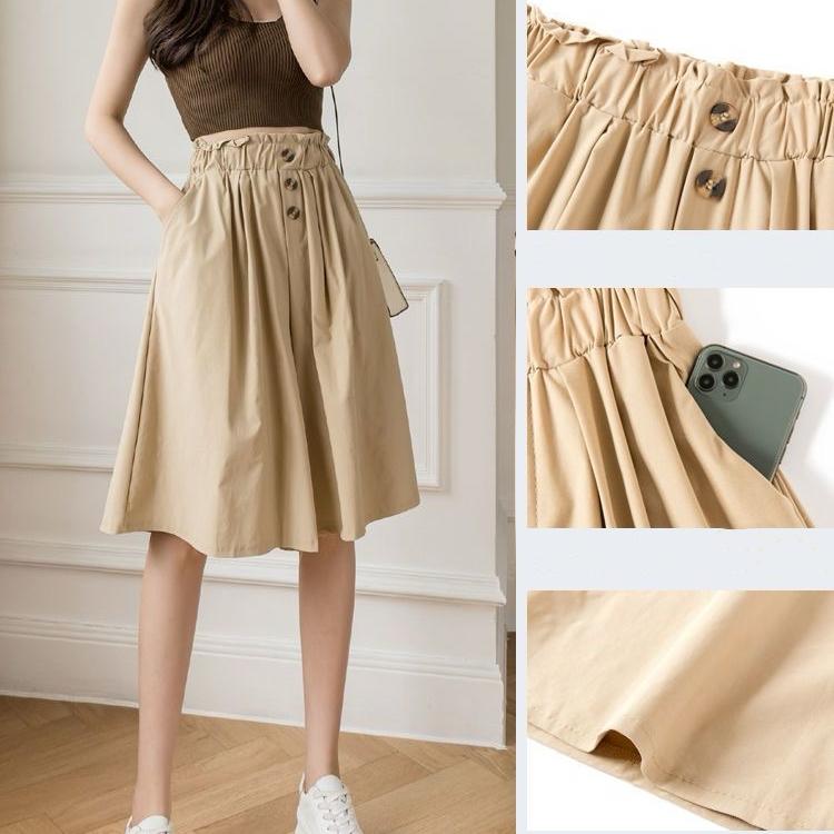 Letnie Damskie Luźne Szorty z Szerokimi Nogawkami Letnie Plażowe Proste Casualowe Chłodne Wygodne Szorty z Wysokim Stanem