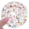 60Pcs Cute Bunny Graffiti Stickers Suitcase Water Cup Stationery Mobile Phone Scooter Laptop Refrigerator Decoration Diy Decals
