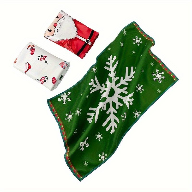 Christmas Kitchen Towels Hand Towels Xmas Santa Dish Towels Christmas Decorative Towel Gifts for Kitchen Holiday Xmas Bathroom