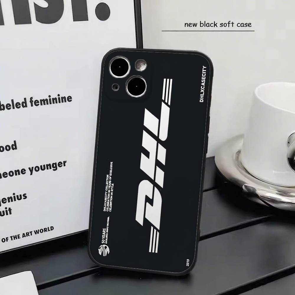 

Hot DHL Express For IPhone 15 16 14 Plus 13 12 11 17 Pro Max 17 Air Black Soft Phone Cover iphone 17 Pro Max