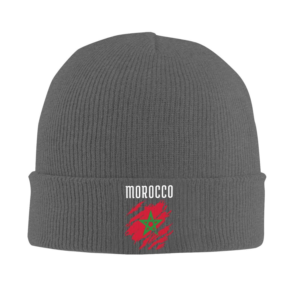 Morocco Flag Beanie Hats Bonnet Hats Men Women Y2K Cool Kpop Knit Hat Spring Design Warm Soft Caps