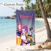 HUNTRIX Custom Name Printed Beach Towel Personalized Soft Towel For Swimming Beach Travel