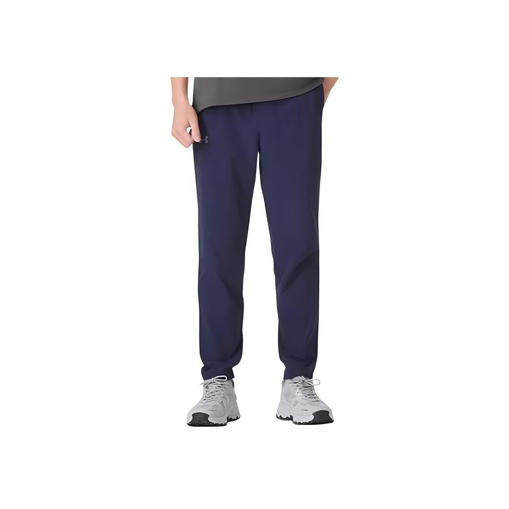Under Armour Woven Fleece Windproof Warm Straight Leg Outdoor Casual Pants Unisex bottoms Navy-Blue 24600708-409