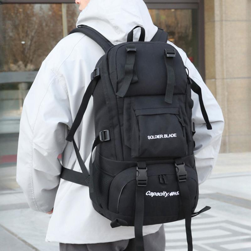 New Unisex Oxford Waterproof Trekking Mountaineering Bags 50L Large Capacity Camping Adventure Travel Backpack Ultra Light Outdoor Sports Climbing Bag