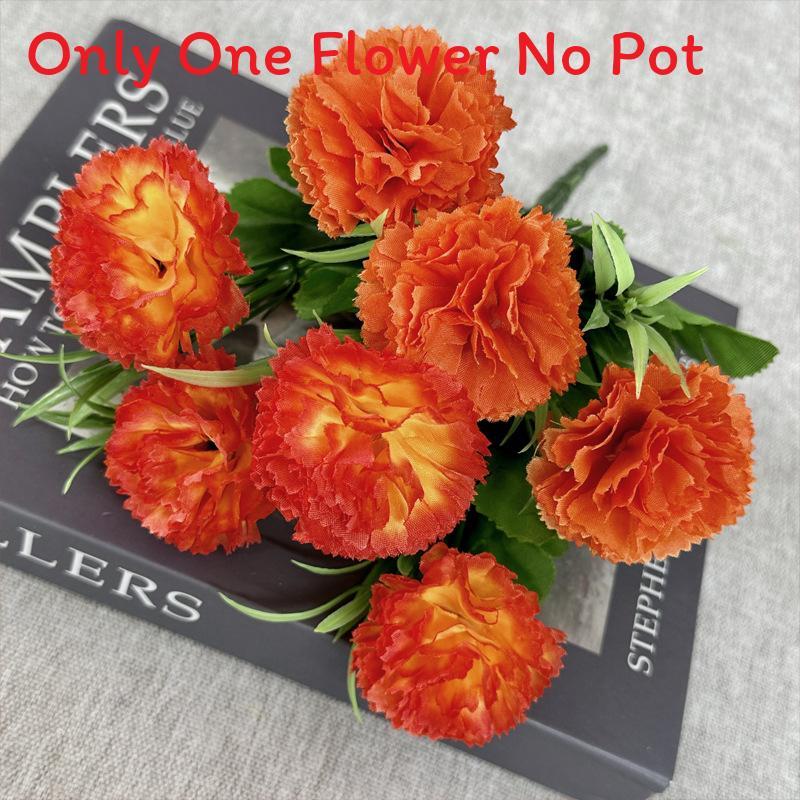 Handcrafted Silk Carnation Artificial Flowers Wedding Decor Photography Props