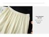 White Mesh Midi Skirt for Women - Elegant High Waist Drape Gentle Style