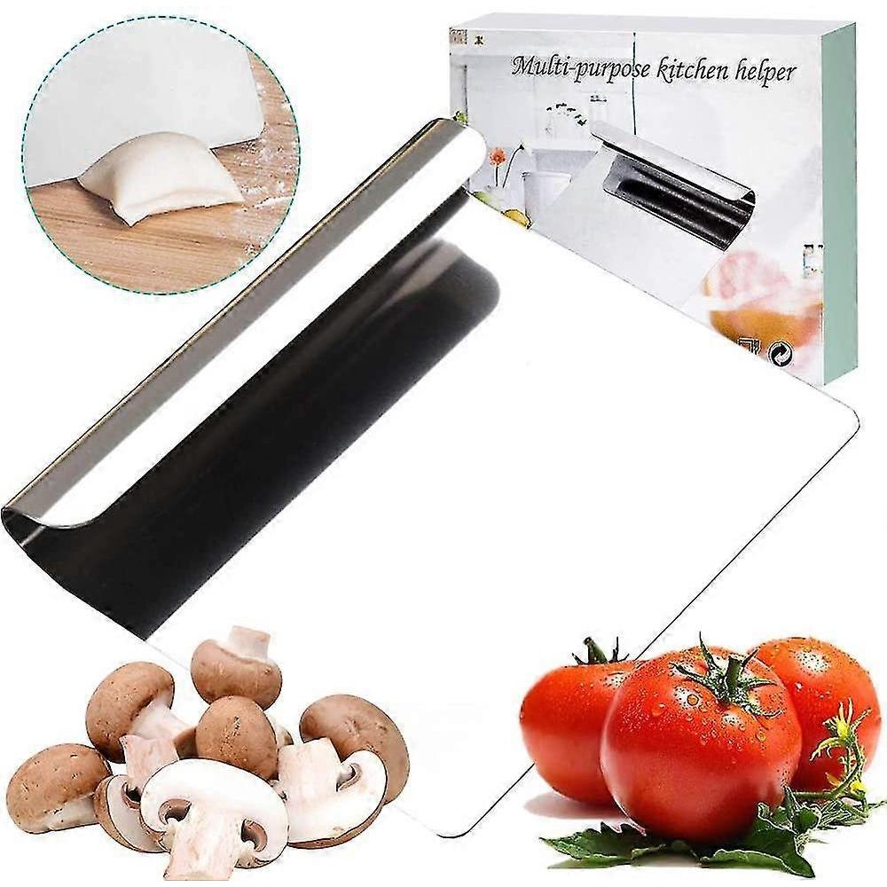 Vegetable Scoop Dough Spatula, Stainless Steel Dough Cutter Dough Scraper Kitchen Spatula