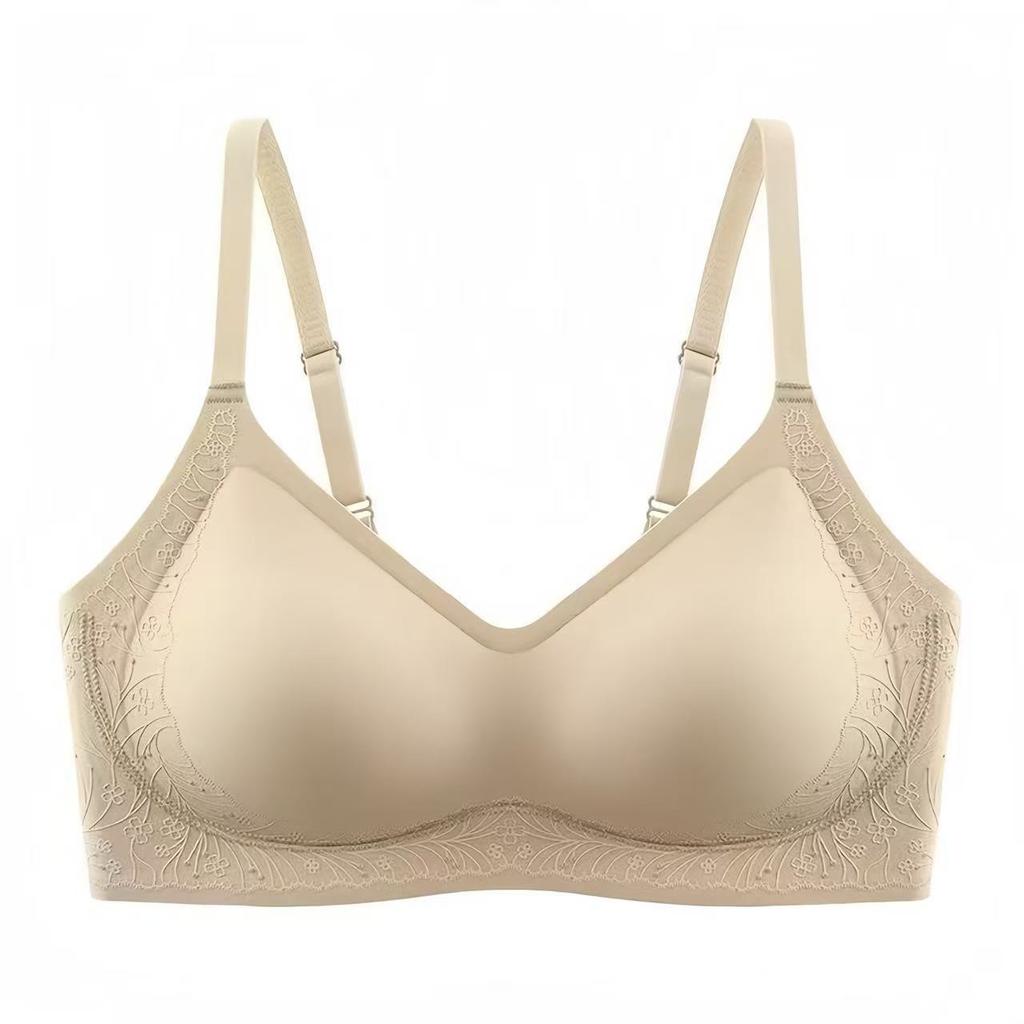 Invisible Non-marking Liquid Foundation Underwear Women's Small Breasts Show Large Breasts, Anti-sagging No Steel Ring Lace Gathering Bra Cover