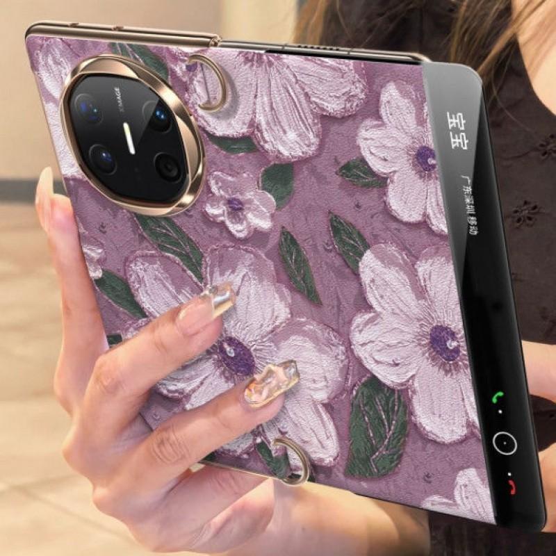 Premium Floral Leather Case Vivo X5 X6 Fold5 Honor V5 Crossbody Strap Design Slim Fit Shockproof Protection