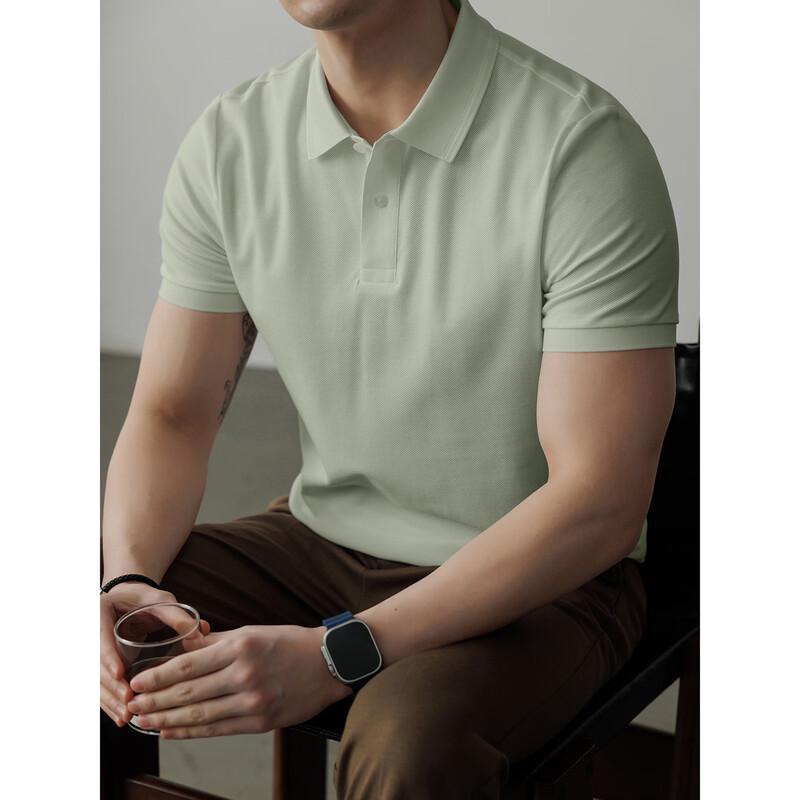 Hengyuanxiang Men's Solid Color Anti-bacterial Polo Shirt