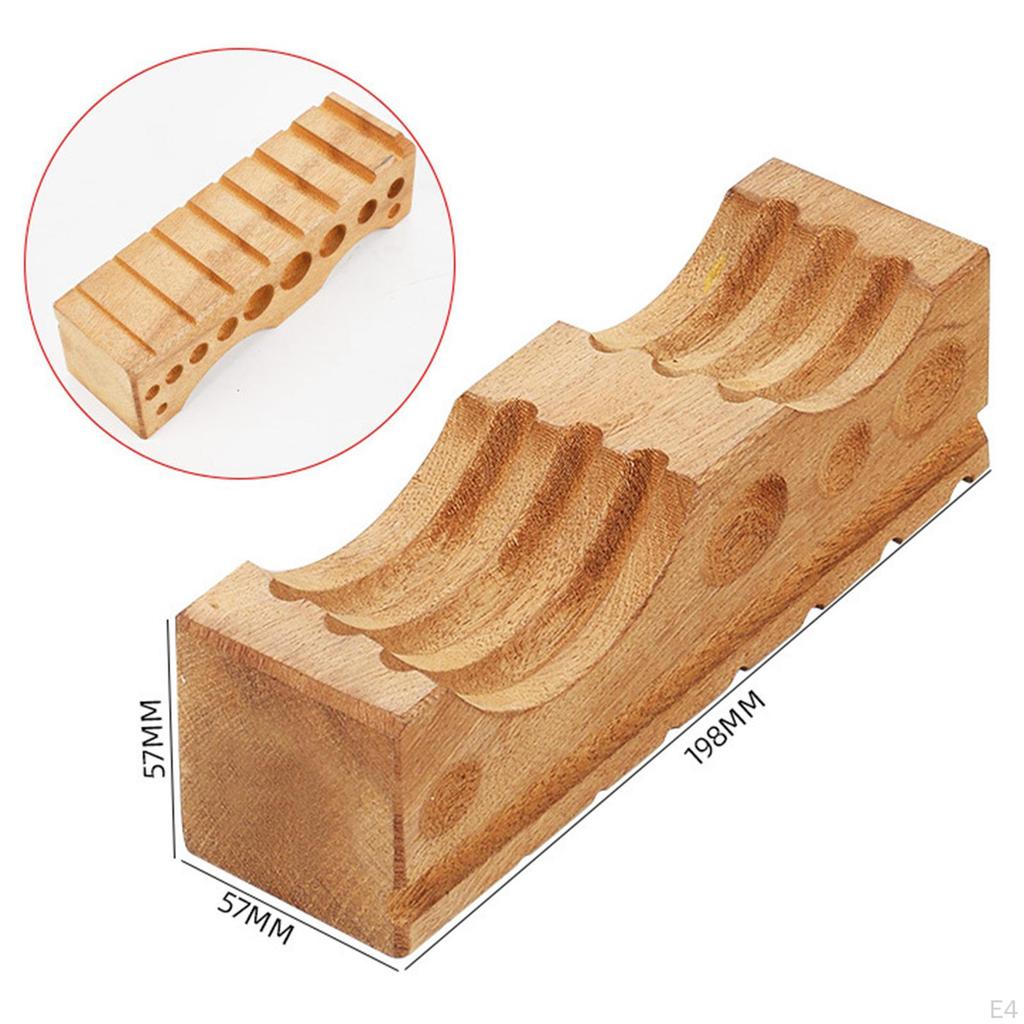Bracelet Making Block Wooden Swage Groove Tool Forming Dapping Hardwood Large