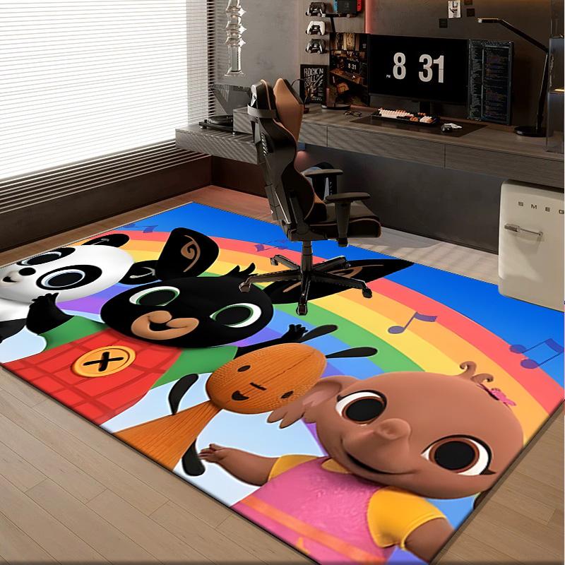 1PC rug Rainbow Bing Friends Singing Carpet, Chair Rug,Area Rug for Office Bedroom living rooms bedroom, Doormat decor Christmas fan gifts