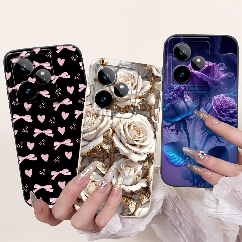 For Realme GT 7 5G Case RMX5061 Cute Cartoon Fashion Painted Cover Soft Silicone Case For Realme GT7 Pro GT 7 Pro 7T GT7T Fundas