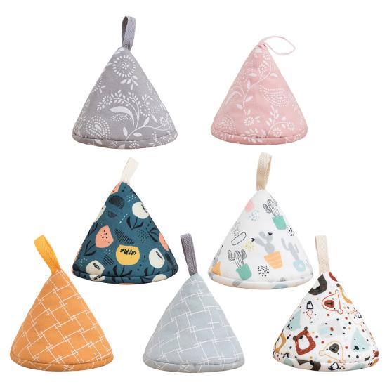 1Pc Triangle Pot Hat Non-Slip Stove Handle Mitt for Cast Iron Skillet Hanging Iron Pot Casserole Handle Protector Household Cooking Supplies