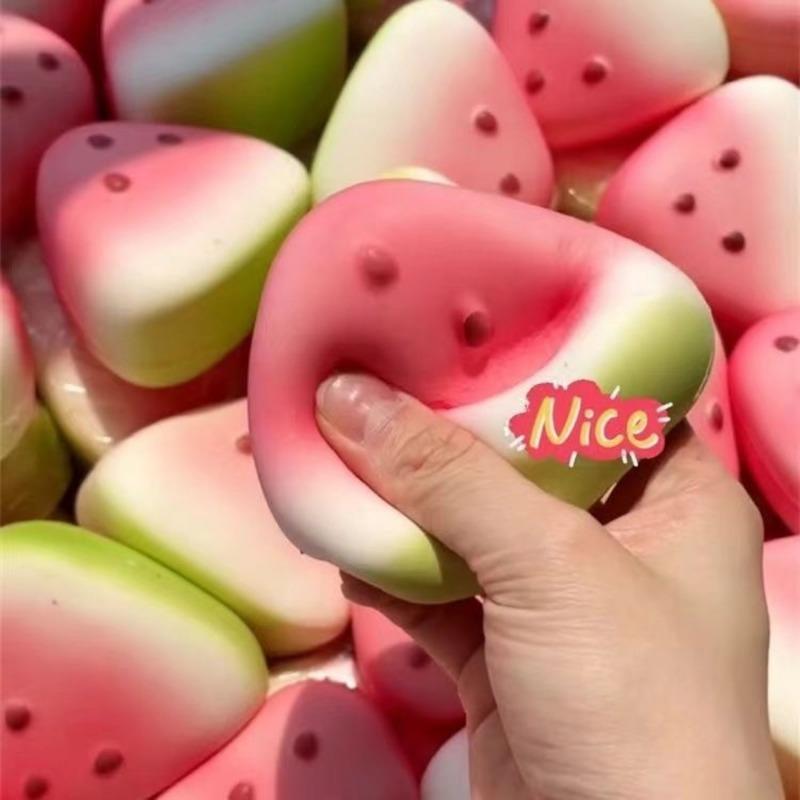 Watermelon Mochi Squishy Toy Soft Stress Relief Squeeze Toy 5PCS розовый