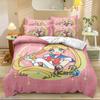 Kawaii Duvet Cover Sailor Moons Bedding Set for Girls 3D Pattern Pretty Girl Pink Comforter Twin Duvet Cover Set with Pillowcase