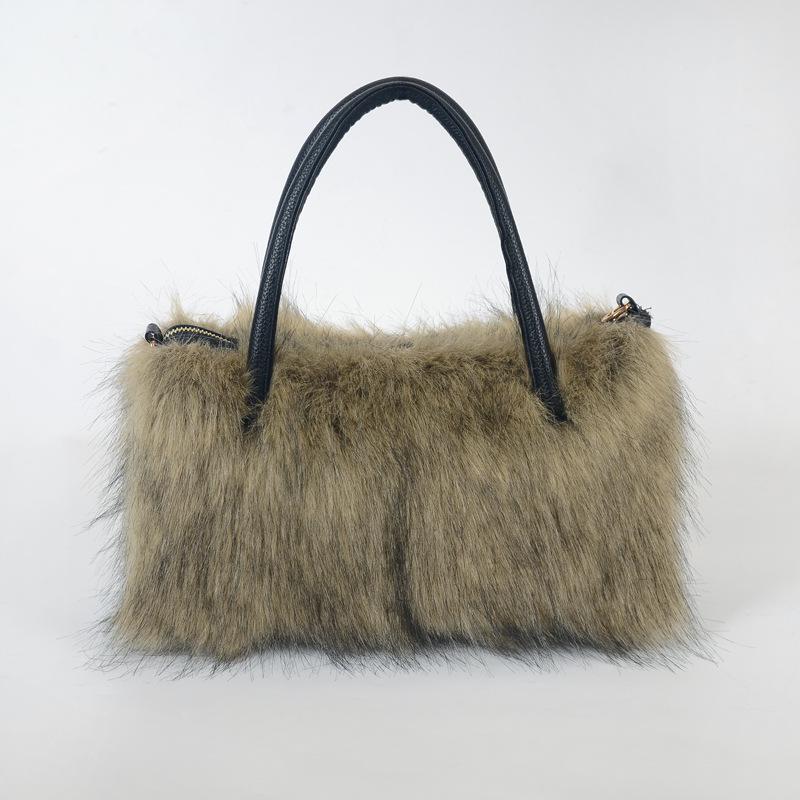 2025 Fall/Winter Women's Plush Faux Fur Crossbody Shoulder Bag