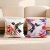 Hummingbird Spring Flowers Cushion Cover Home & Car Multi-Scene Pillow Cover - Reversible, Soft & Durable for Daily Use
