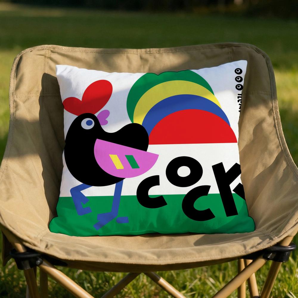 Chinese Zodiac Print Cushion Cover Soft Reversible Durable Pillow Cover MultiScene Use for Home Car Daily Comfort
